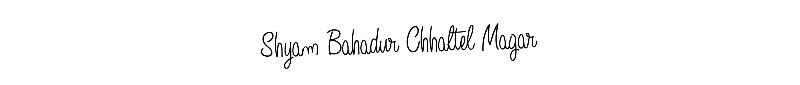 How to Draw Shyam Bahadur Chhaltel Magar signature style? Angelique-Rose-font-FFP is a latest design signature styles for name Shyam Bahadur Chhaltel Magar. Shyam Bahadur Chhaltel Magar signature style 5 images and pictures png