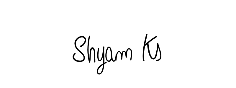 Make a beautiful signature design for name Shyam Ks. With this signature (Angelique-Rose-font-FFP) style, you can create a handwritten signature for free. Shyam Ks signature style 5 images and pictures png