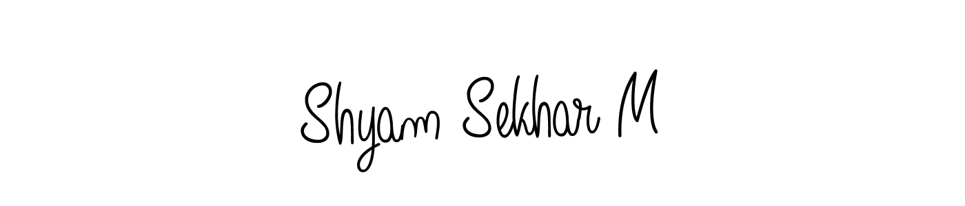 This is the best signature style for the Shyam Sekhar M name. Also you like these signature font (Angelique-Rose-font-FFP). Mix name signature. Shyam Sekhar M signature style 5 images and pictures png