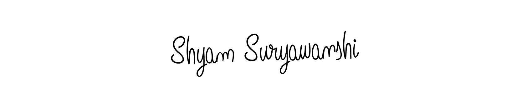 Shyam Suryawanshi stylish signature style. Best Handwritten Sign (Angelique-Rose-font-FFP) for my name. Handwritten Signature Collection Ideas for my name Shyam Suryawanshi. Shyam Suryawanshi signature style 5 images and pictures png