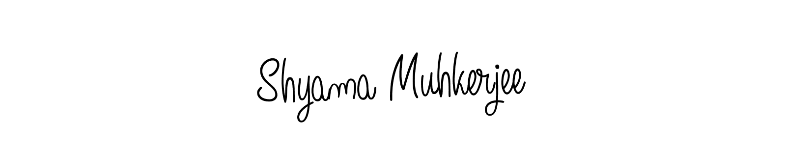 Use a signature maker to create a handwritten signature online. With this signature software, you can design (Angelique-Rose-font-FFP) your own signature for name Shyama Muhkerjee. Shyama Muhkerjee signature style 5 images and pictures png