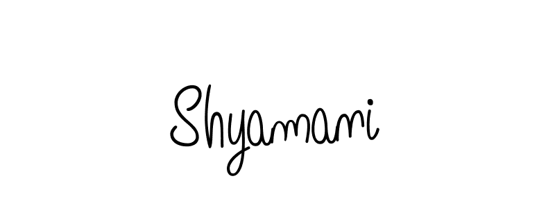 Make a beautiful signature design for name Shyamani. With this signature (Angelique-Rose-font-FFP) style, you can create a handwritten signature for free. Shyamani signature style 5 images and pictures png