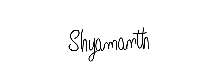 Create a beautiful signature design for name Shyamanth. With this signature (Angelique-Rose-font-FFP) fonts, you can make a handwritten signature for free. Shyamanth signature style 5 images and pictures png