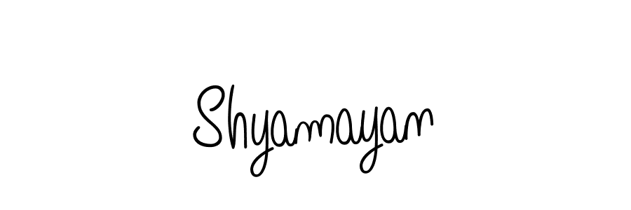 Make a beautiful signature design for name Shyamayan. With this signature (Angelique-Rose-font-FFP) style, you can create a handwritten signature for free. Shyamayan signature style 5 images and pictures png