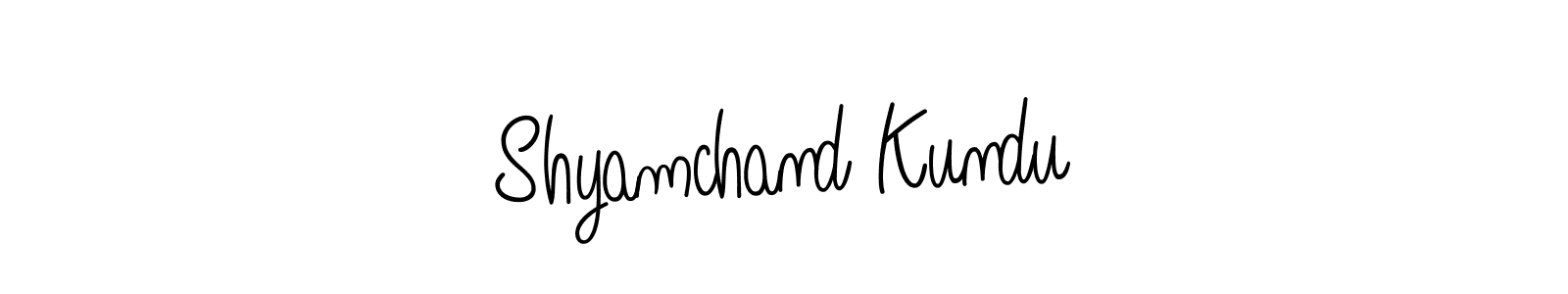 Make a beautiful signature design for name Shyamchand Kundu. With this signature (Angelique-Rose-font-FFP) style, you can create a handwritten signature for free. Shyamchand Kundu signature style 5 images and pictures png