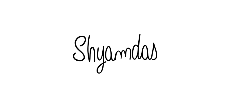 You should practise on your own different ways (Angelique-Rose-font-FFP) to write your name (Shyamdas) in signature. don't let someone else do it for you. Shyamdas signature style 5 images and pictures png