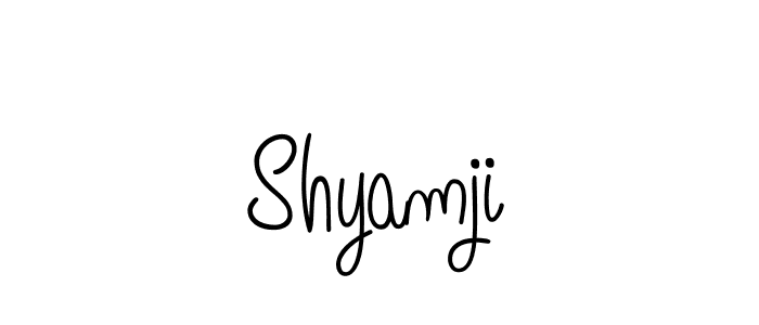 Make a beautiful signature design for name Shyamji. With this signature (Angelique-Rose-font-FFP) style, you can create a handwritten signature for free. Shyamji signature style 5 images and pictures png