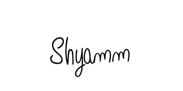 How to make Shyamm name signature. Use Angelique-Rose-font-FFP style for creating short signs online. This is the latest handwritten sign. Shyamm signature style 5 images and pictures png