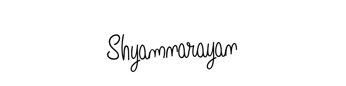 Create a beautiful signature design for name Shyamnarayan. With this signature (Angelique-Rose-font-FFP) fonts, you can make a handwritten signature for free. Shyamnarayan signature style 5 images and pictures png