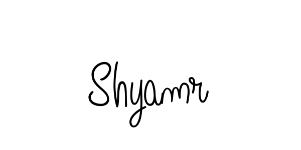 The best way (Angelique-Rose-font-FFP) to make a short signature is to pick only two or three words in your name. The name Shyamr include a total of six letters. For converting this name. Shyamr signature style 5 images and pictures png