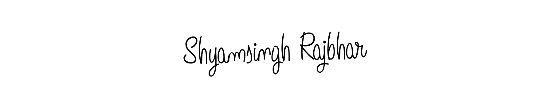 Use a signature maker to create a handwritten signature online. With this signature software, you can design (Angelique-Rose-font-FFP) your own signature for name Shyamsingh Rajbhar. Shyamsingh Rajbhar signature style 5 images and pictures png