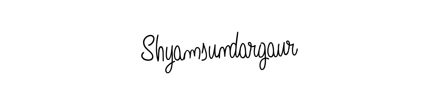 How to make Shyamsundargaur name signature. Use Angelique-Rose-font-FFP style for creating short signs online. This is the latest handwritten sign. Shyamsundargaur signature style 5 images and pictures png