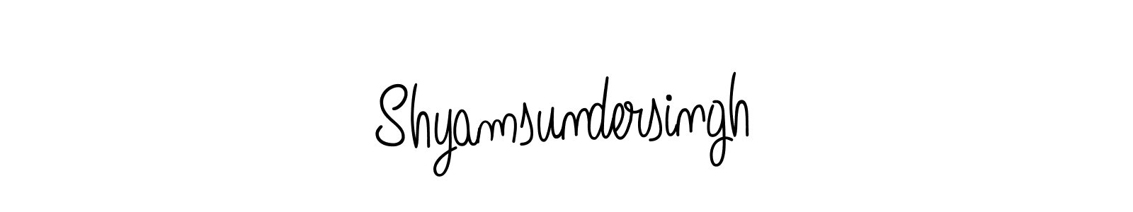 You should practise on your own different ways (Angelique-Rose-font-FFP) to write your name (Shyamsundersingh) in signature. don't let someone else do it for you. Shyamsundersingh signature style 5 images and pictures png