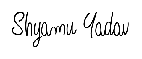 Designed for modern professionals: Shyamu Yadav name signature crafted with Angelique-Rose-font-FFP script. Ready for digital PDF workflows. Shyamu Yadav signature style 5 images and pictures png