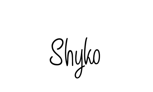 You should practise on your own different ways (Angelique-Rose-font-FFP) to write your name (Shyko) in signature. don't let someone else do it for you. Shyko signature style 5 images and pictures png