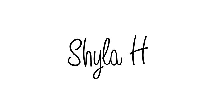 Also You can easily find your signature by using the search form. We will create Shyla H name handwritten signature images for you free of cost using Angelique-Rose-font-FFP sign style. Shyla H signature style 5 images and pictures png
