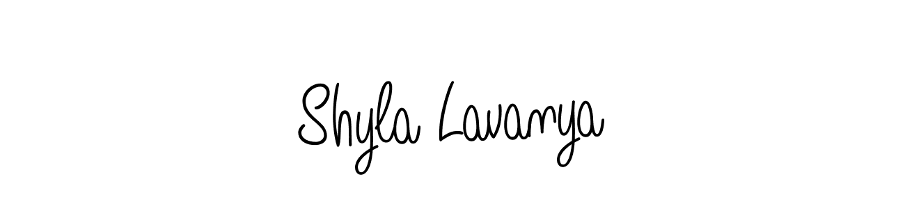 How to Draw Shyla Lavanya signature style? Angelique-Rose-font-FFP is a latest design signature styles for name Shyla Lavanya. Shyla Lavanya signature style 5 images and pictures png