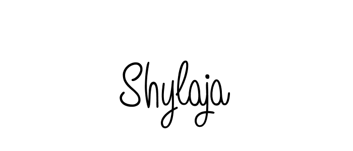 Shylaja stylish signature style. Best Handwritten Sign (Angelique-Rose-font-FFP) for my name. Handwritten Signature Collection Ideas for my name Shylaja. Shylaja signature style 5 images and pictures png