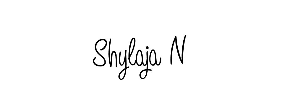 The best way (Angelique-Rose-font-FFP) to make a short signature is to pick only two or three words in your name. The name Shylaja N include a total of six letters. For converting this name. Shylaja N signature style 5 images and pictures png