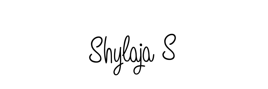 You should practise on your own different ways (Angelique-Rose-font-FFP) to write your name (Shylaja S) in signature. don't let someone else do it for you. Shylaja S signature style 5 images and pictures png