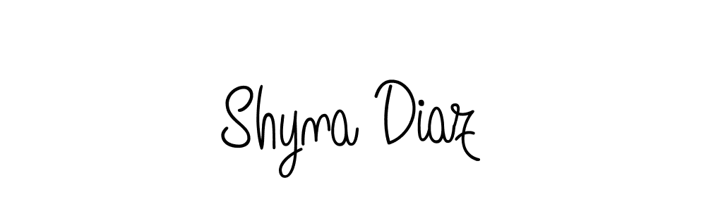 Use a signature maker to create a handwritten signature online. With this signature software, you can design (Angelique-Rose-font-FFP) your own signature for name Shyna Diaz. Shyna Diaz signature style 5 images and pictures png