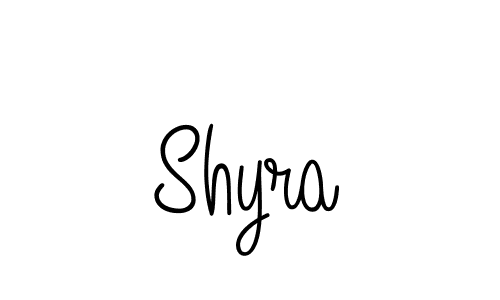 Use a signature maker to create a handwritten signature online. With this signature software, you can design (Angelique-Rose-font-FFP) your own signature for name Shyra. Shyra signature style 5 images and pictures png