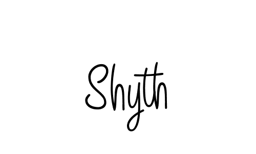 Use a signature maker to create a handwritten signature online. With this signature software, you can design (Angelique-Rose-font-FFP) your own signature for name Shyth. Shyth signature style 5 images and pictures png