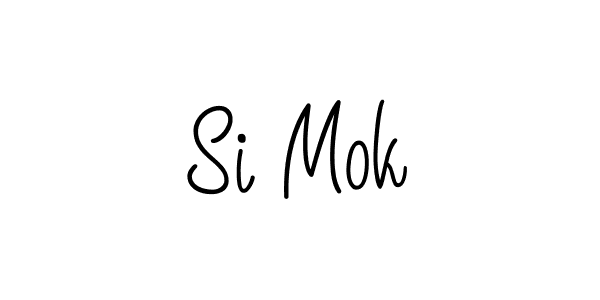 You should practise on your own different ways (Angelique-Rose-font-FFP) to write your name (Si Mok) in signature. don't let someone else do it for you. Si Mok signature style 5 images and pictures png