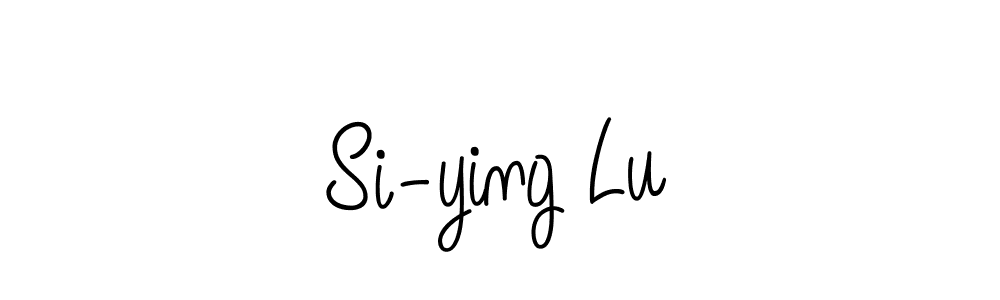 The best way (Angelique-Rose-font-FFP) to make a short signature is to pick only two or three words in your name. The name Si-ying Lu include a total of six letters. For converting this name. Si-ying Lu signature style 5 images and pictures png