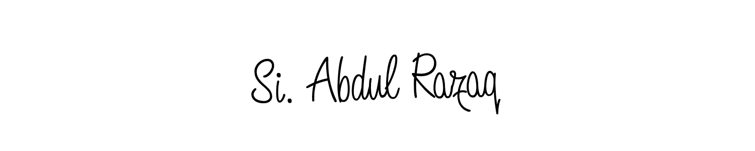 Design your own signature with our free online signature maker. With this signature software, you can create a handwritten (Angelique-Rose-font-FFP) signature for name Si. Abdul Razaq. Si. Abdul Razaq signature style 5 images and pictures png