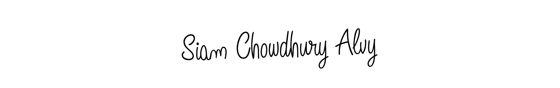 Siam Chowdhury Alvy stylish signature style. Best Handwritten Sign (Angelique-Rose-font-FFP) for my name. Handwritten Signature Collection Ideas for my name Siam Chowdhury Alvy. Siam Chowdhury Alvy signature style 5 images and pictures png