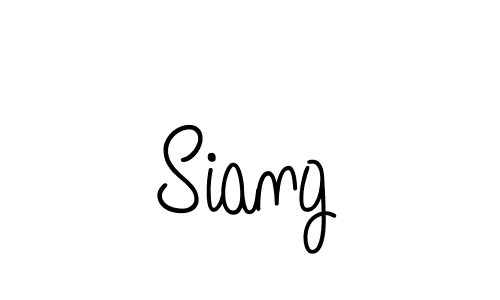 Use a signature maker to create a handwritten signature online. With this signature software, you can design (Angelique-Rose-font-FFP) your own signature for name Siang. Siang signature style 5 images and pictures png