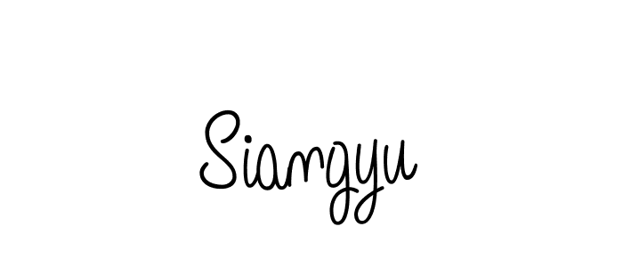 Siangyu stylish signature style. Best Handwritten Sign (Angelique-Rose-font-FFP) for my name. Handwritten Signature Collection Ideas for my name Siangyu. Siangyu signature style 5 images and pictures png