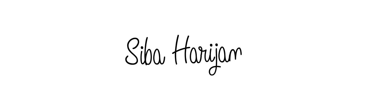 Siba Harijan stylish signature style. Best Handwritten Sign (Angelique-Rose-font-FFP) for my name. Handwritten Signature Collection Ideas for my name Siba Harijan. Siba Harijan signature style 5 images and pictures png