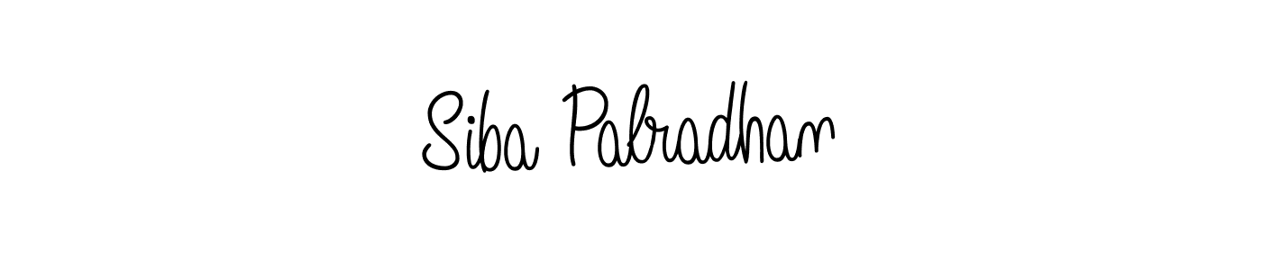 Make a beautiful signature design for name Siba Palradhan. With this signature (Angelique-Rose-font-FFP) style, you can create a handwritten signature for free. Siba Palradhan signature style 5 images and pictures png