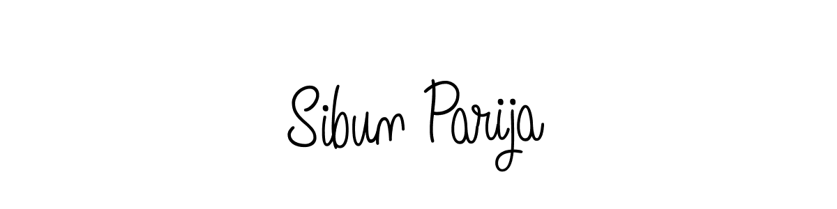 You should practise on your own different ways (Angelique-Rose-font-FFP) to write your name (Sibun Parija) in signature. don't let someone else do it for you. Sibun Parija signature style 5 images and pictures png