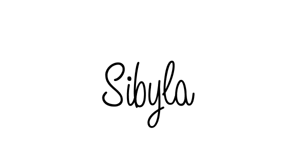 Make a beautiful signature design for name Sibyla. With this signature (Angelique-Rose-font-FFP) style, you can create a handwritten signature for free. Sibyla signature style 5 images and pictures png