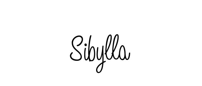Sibylla stylish signature style. Best Handwritten Sign (Angelique-Rose-font-FFP) for my name. Handwritten Signature Collection Ideas for my name Sibylla. Sibylla signature style 5 images and pictures png