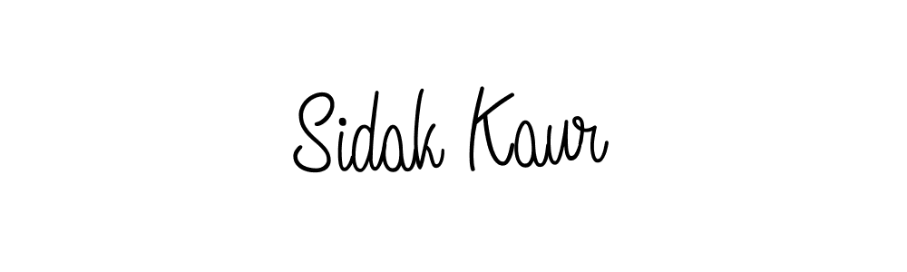 How to make Sidak Kaur signature? Angelique-Rose-font-FFP is a professional autograph style. Create handwritten signature for Sidak Kaur name. Sidak Kaur signature style 5 images and pictures png