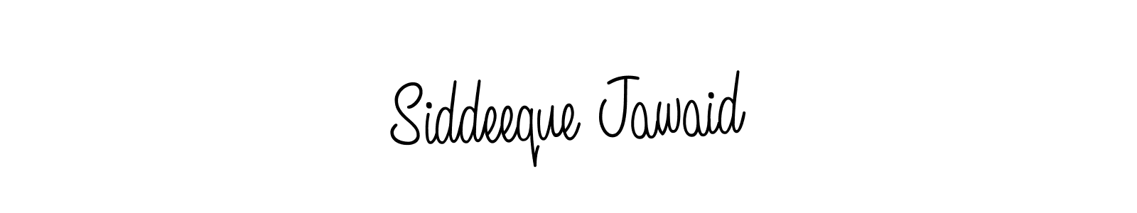 Create a beautiful signature design for name Siddeeque Jawaid. With this signature (Angelique-Rose-font-FFP) fonts, you can make a handwritten signature for free. Siddeeque Jawaid signature style 5 images and pictures png