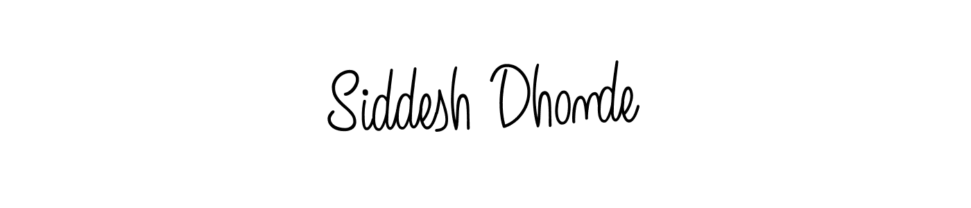 You should practise on your own different ways (Angelique-Rose-font-FFP) to write your name (Siddesh Dhonde) in signature. don't let someone else do it for you. Siddesh Dhonde signature style 5 images and pictures png