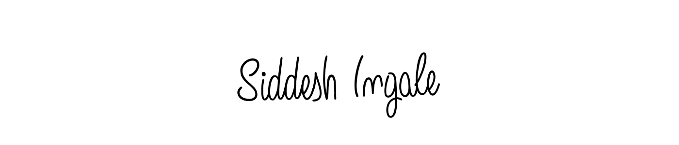 How to make Siddesh Ingale name signature. Use Angelique-Rose-font-FFP style for creating short signs online. This is the latest handwritten sign. Siddesh Ingale signature style 5 images and pictures png