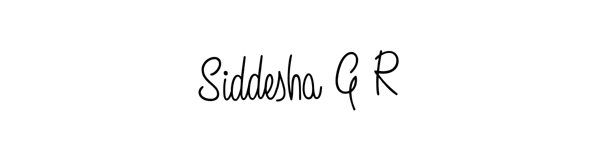 Use a signature maker to create a handwritten signature online. With this signature software, you can design (Angelique-Rose-font-FFP) your own signature for name Siddesha G R. Siddesha G R signature style 5 images and pictures png
