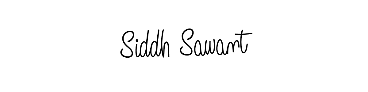 Use a signature maker to create a handwritten signature online. With this signature software, you can design (Angelique-Rose-font-FFP) your own signature for name Siddh Sawant. Siddh Sawant signature style 5 images and pictures png