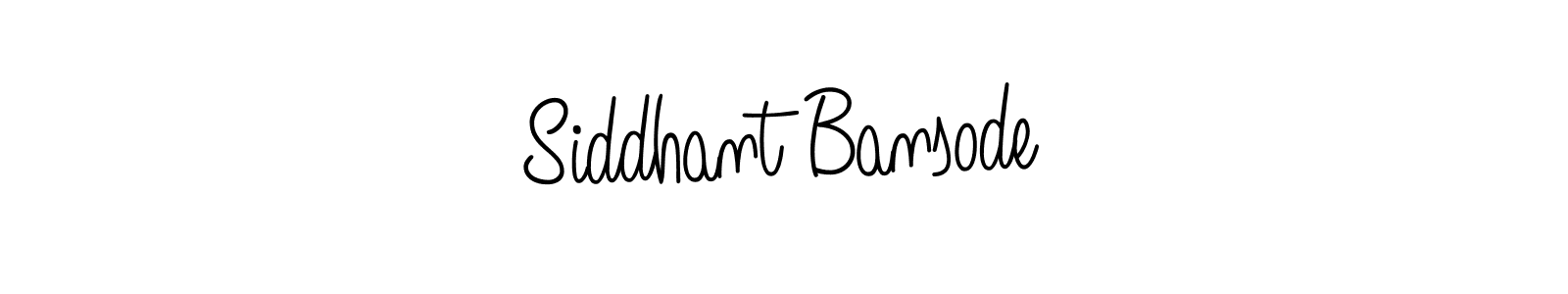 Use a signature maker to create a handwritten signature online. With this signature software, you can design (Angelique-Rose-font-FFP) your own signature for name Siddhant Bansode. Siddhant Bansode signature style 5 images and pictures png