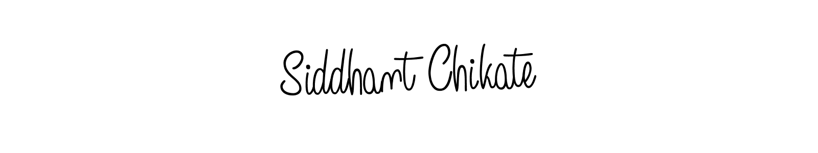 Use a signature maker to create a handwritten signature online. With this signature software, you can design (Angelique-Rose-font-FFP) your own signature for name Siddhant Chikate. Siddhant Chikate signature style 5 images and pictures png