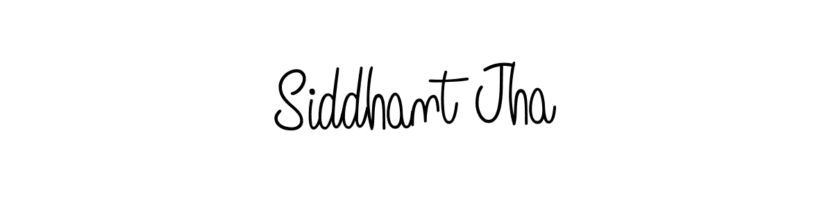 Make a beautiful signature design for name Siddhant Jha. With this signature (Angelique-Rose-font-FFP) style, you can create a handwritten signature for free. Siddhant Jha signature style 5 images and pictures png