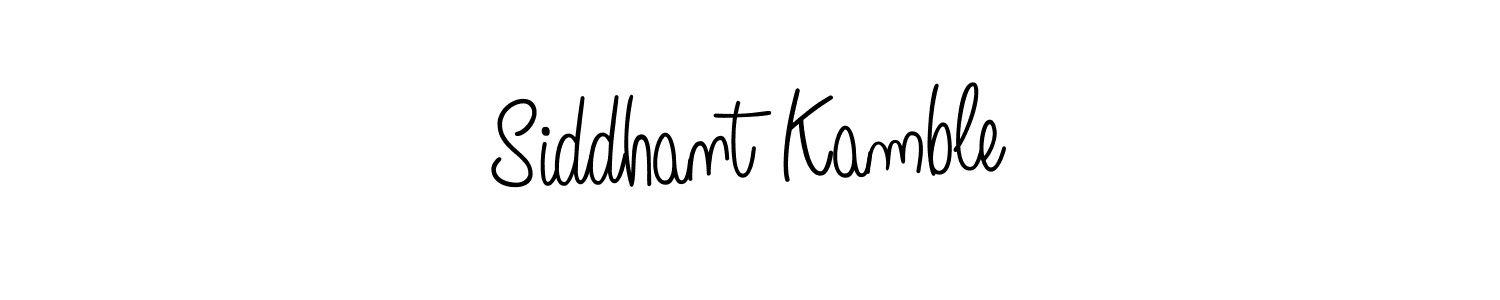 The best way (Angelique-Rose-font-FFP) to make a short signature is to pick only two or three words in your name. The name Siddhant Kamble include a total of six letters. For converting this name. Siddhant Kamble signature style 5 images and pictures png