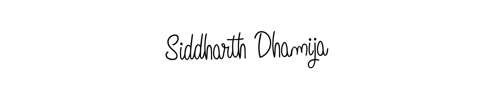 Make a beautiful signature design for name Siddharth Dhamija. With this signature (Angelique-Rose-font-FFP) style, you can create a handwritten signature for free. Siddharth Dhamija signature style 5 images and pictures png