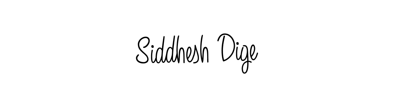 Create a beautiful signature design for name Siddhesh Dige. With this signature (Angelique-Rose-font-FFP) fonts, you can make a handwritten signature for free. Siddhesh Dige signature style 5 images and pictures png